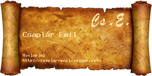 Csaplár Emil névjegykártya